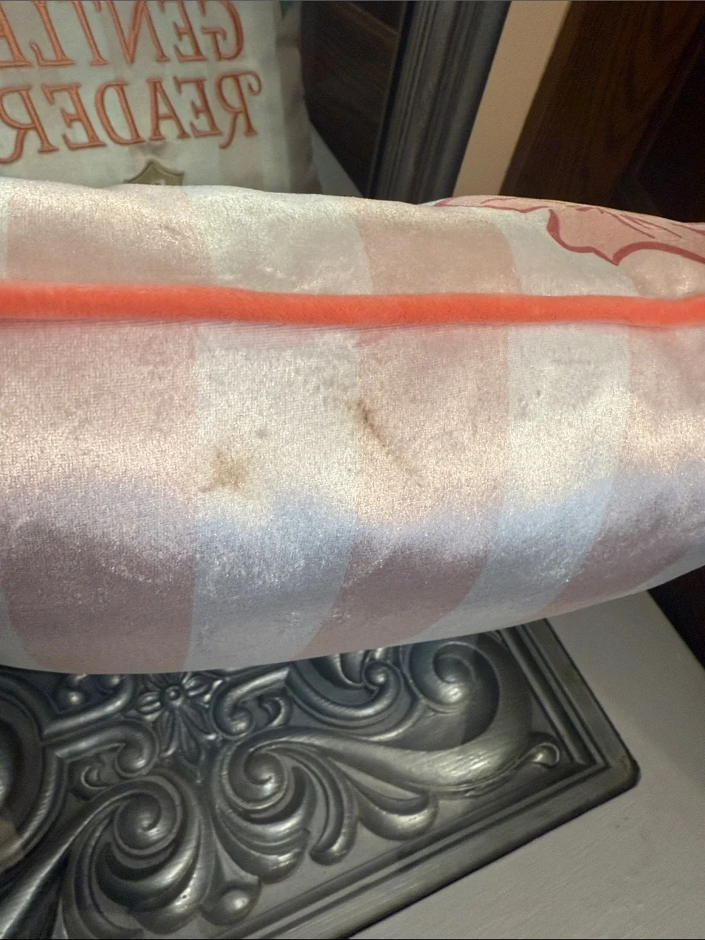 Hallmark Bridgerton Dearest Gentle Reader Decorative Pillow Pink Floral